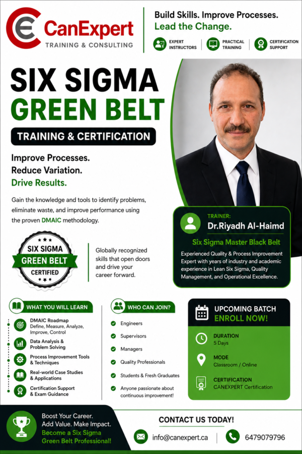 Six Sigma Green Belt Certification